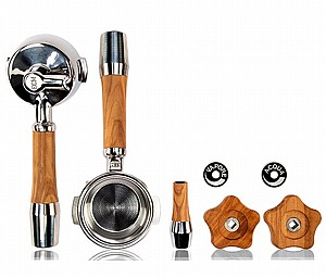 �� ����� ��� ��� - ECM-Olive Wood Handle Set With Rotary Valves