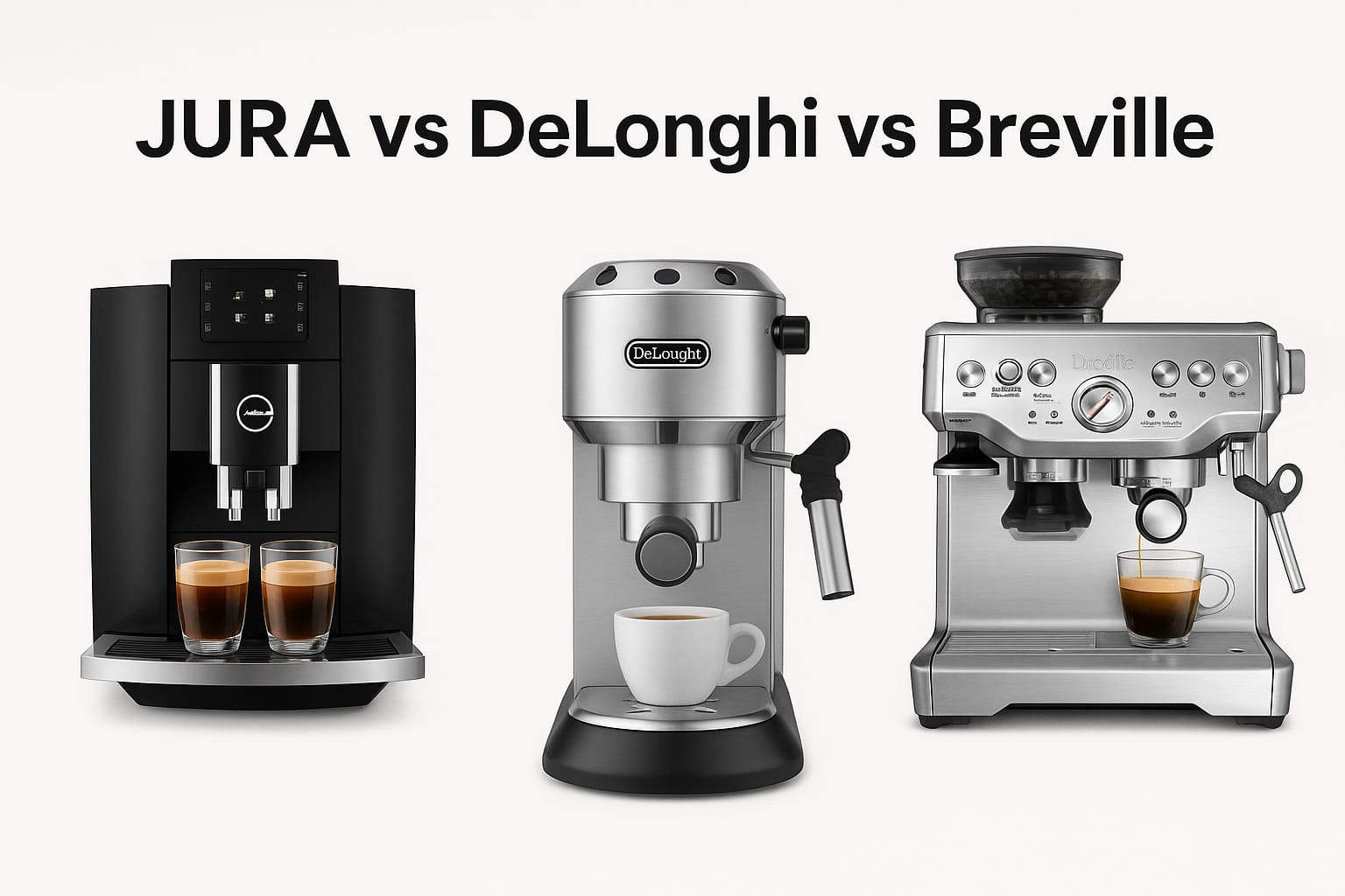 השוואה בין Jura, Breville ו־DeLonghi